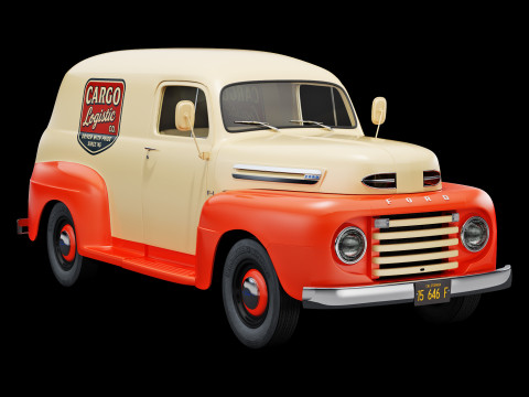 F 1 panel truck 1948 Modello 3D