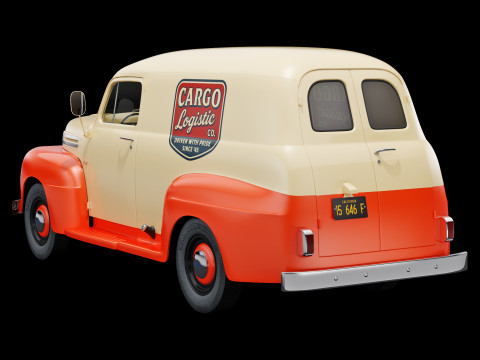 F 1 panel truck 1948 Modello 3D