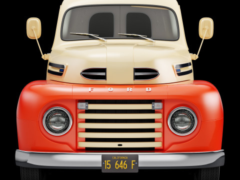 F 1 panel truck 1948 Modello 3D