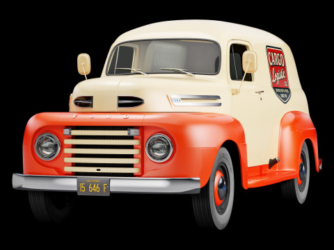 F 1 panel truck 1948 Modello 3D