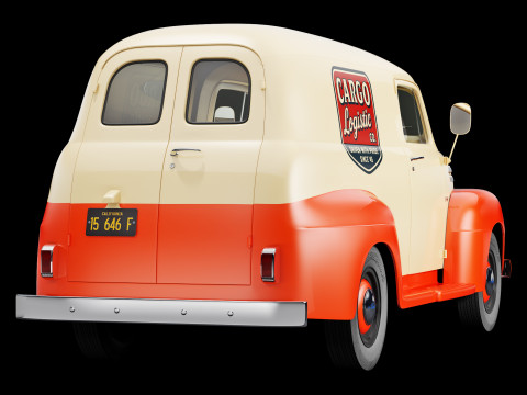 F 1 panel truck 1948 Modello 3D