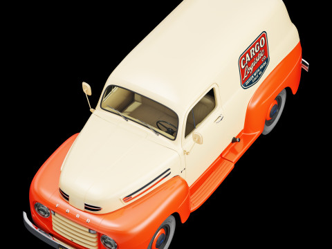 F 1 panel truck 1948 Modello 3D