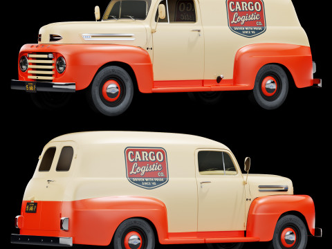 F 1 panel truck 1948 Modello 3D