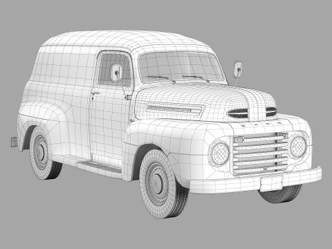 F 1 panel truck 1948 Modello 3D