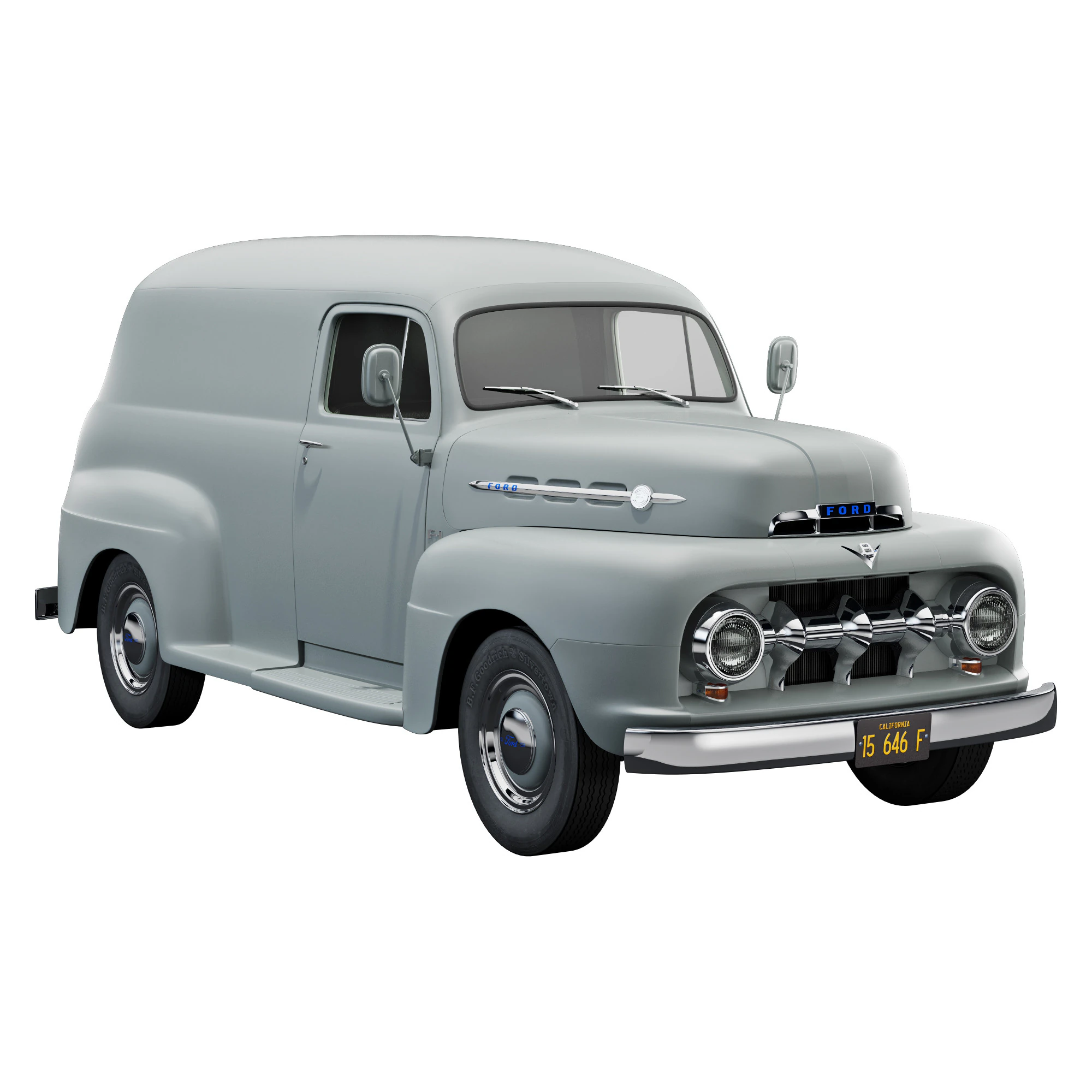 Autocarro F 1 pannello del 1952 Modello 3D .c4d .max .obj .3ds .fbx .stl .blend