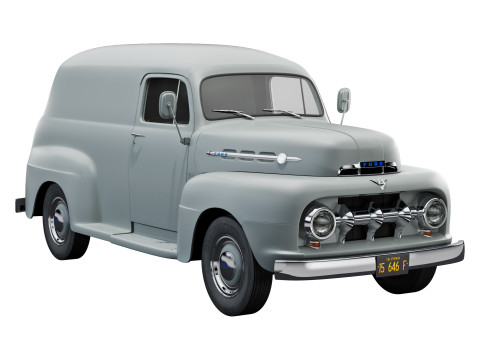 F 1 panel truck 1952 3D 模型