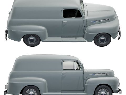 F 1 panel truck 1952 3D 模型