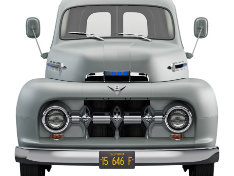 F 1 panel truck 1952 3D 模型