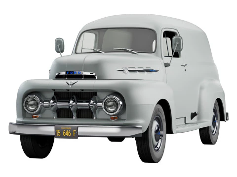 Autocarro F 1 pannello del 1952 Modello 3D