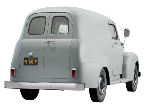 F 1 panel truck 1952 3D 模型