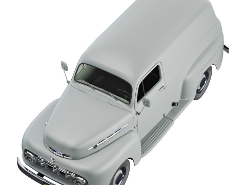 F 1 panel truck 1952 3D 模型