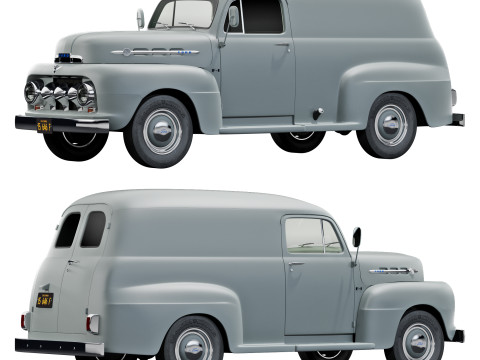 F 1 panel truck 1952 3D 模型