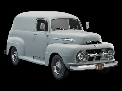 F 1 panel truck 1952 3D 模型