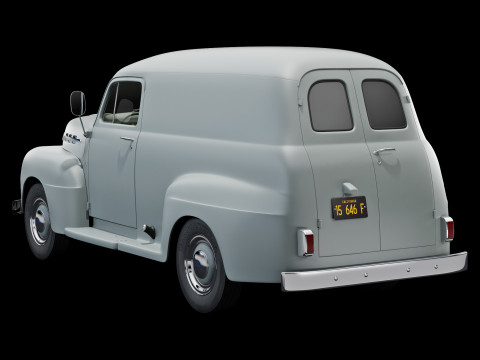 F 1 panel truck 1952 3D 模型