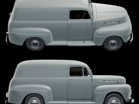 F 1 panel truck 1952 3D 模型