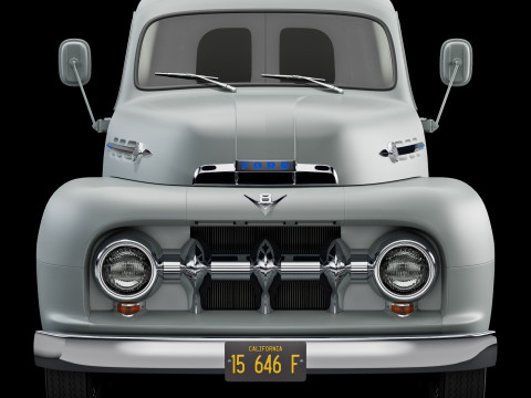 F 1 panel truck 1952 3D 模型