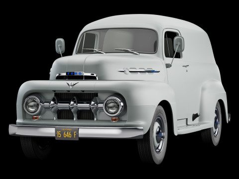 F 1 panel truck 1952 3D 模型