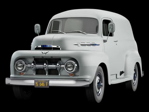 Autocarro F 1 pannello del 1952 Modello 3D