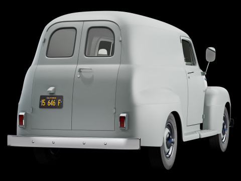 F 1 panel truck 1952 3D 模型