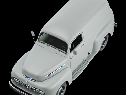 F 1 panel truck 1952 3D 模型