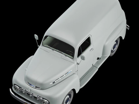 Autocarro F 1 pannello del 1952 Modello 3D