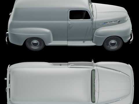 F 1 panel truck 1952 3D 模型