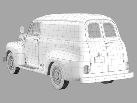 F 1 panel truck 1952 3D 模型