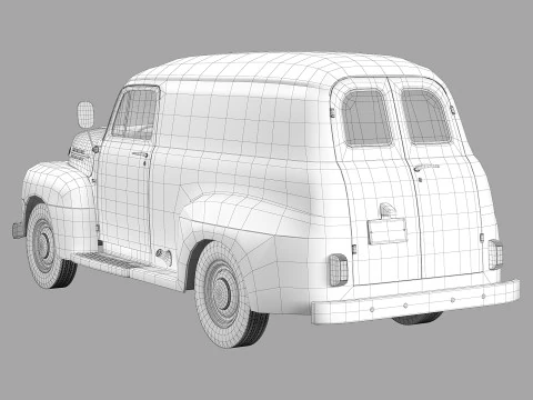 Autocarro F 1 pannello del 1952 Modello 3D