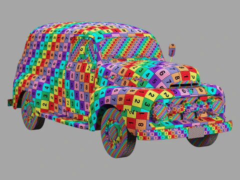 Autocarro F 1 pannello del 1952 Modello 3D