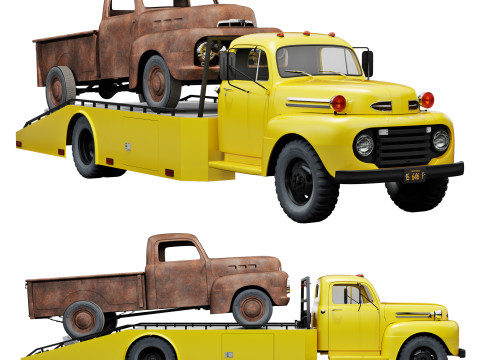 F 6 ramp truck 1948 3D Model