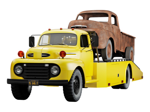 F 6 ramp truck 1948 Model 3D