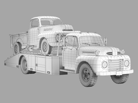 F 6 ramp truck 1948 Model 3D