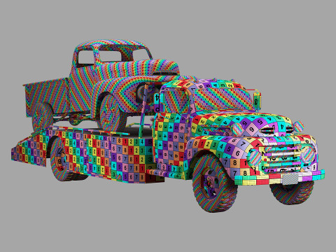 F 6 ramp truck 1948 Model 3D
