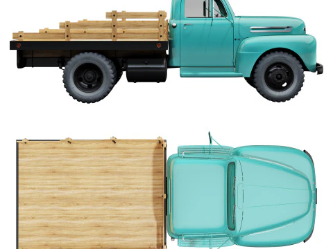 F 6 truck 1948 3D Model