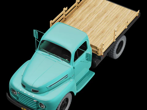 F 6 truck 1948 3D Model