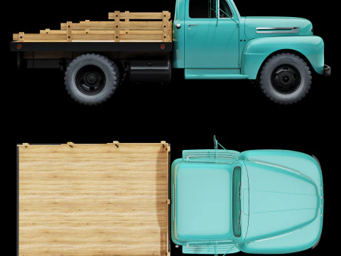 F 6 truck 1948 3D Model