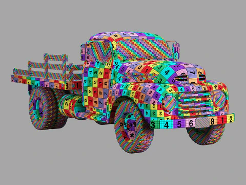 F 6 truck 1948 3D Model