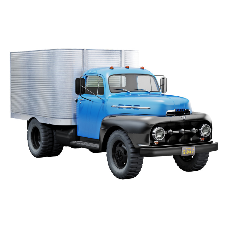 F 6 truck 1952 Model 3D .c4d .max .obj .3ds .fbx .stl .blend