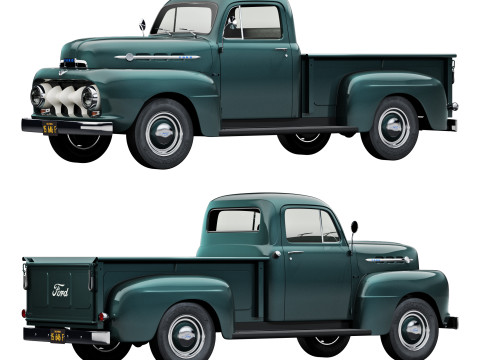 F 1 pickup 1952 Modelo 3D