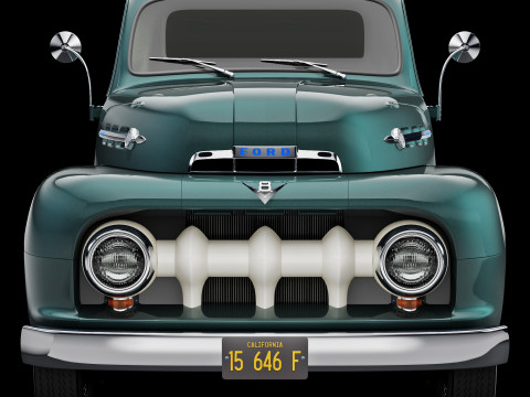 F 1 pickup 1952 Modelo 3D