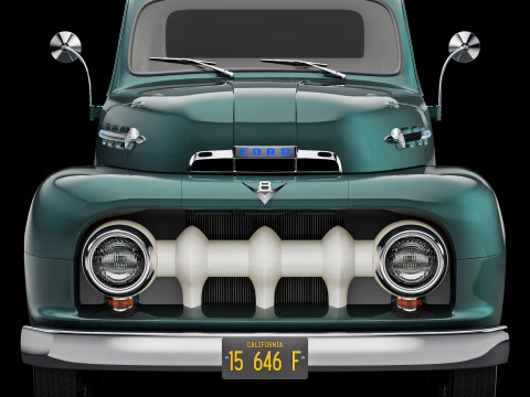 Furgone F1 del 1952 Modello 3D