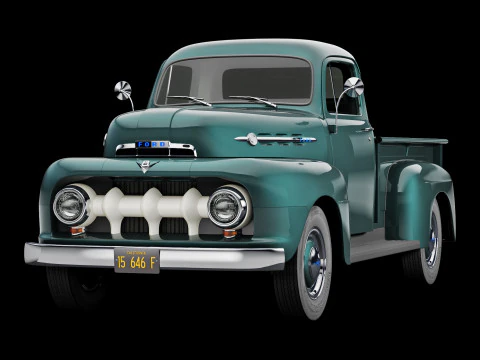 Furgone F1 del 1952 Modello 3D