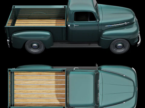 Furgone F1 del 1952 Modello 3D