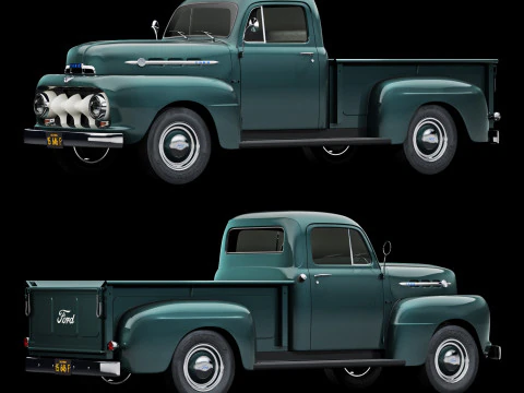 Furgone F1 del 1952 Modello 3D