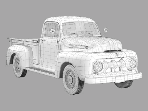 Furgone F1 del 1952 Modello 3D