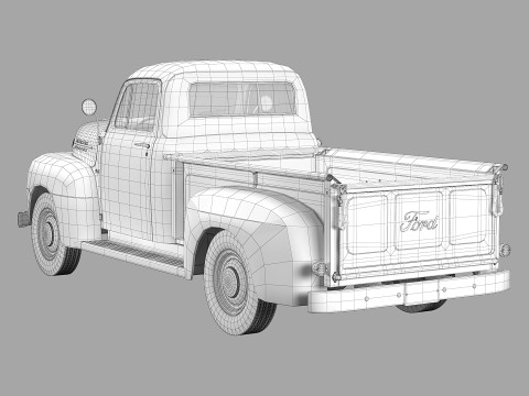 F 1 pickup 1952 Modelo 3D