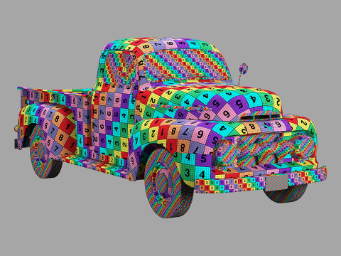 F 1 pickup 1952 Modelo 3D