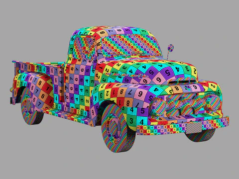 Furgone F1 del 1952 Modello 3D