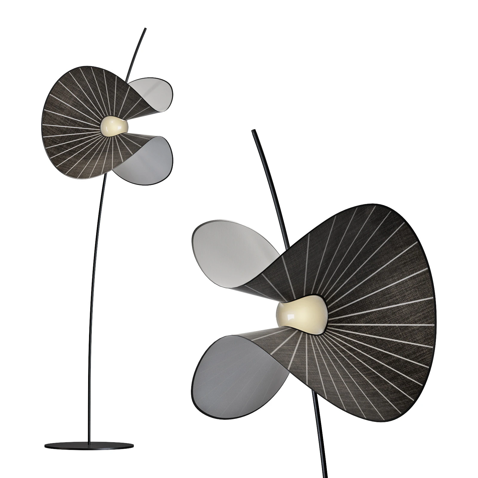 Roche bobois mariposa floor lamp 3D Model .c4d .max .obj .3ds .fbx .stl .blend 