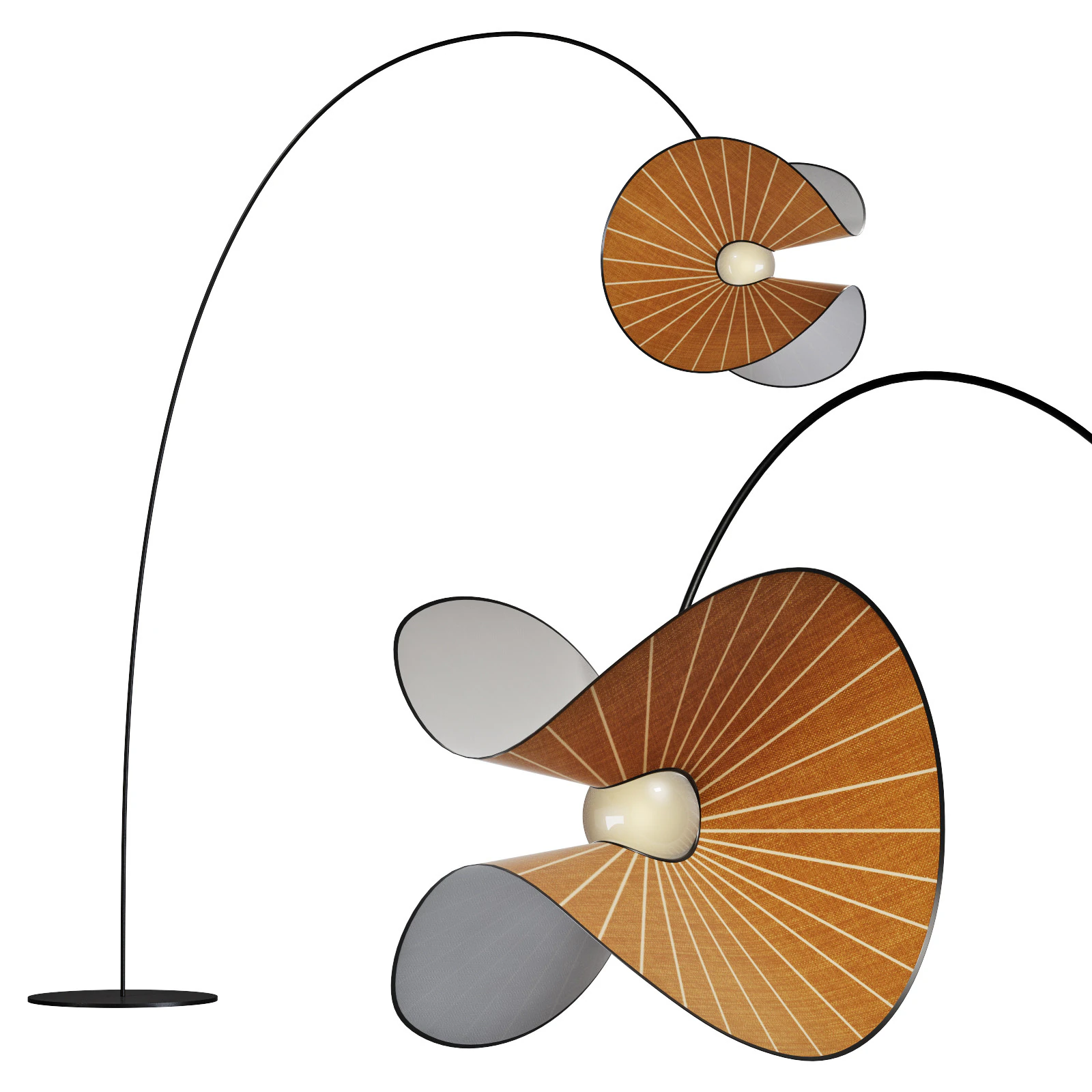 Roche bobois mariposa lumin&aacute;ria de ch&atilde;o arco Modelo 3D .c4d .max .obj .3ds .fbx .stl .blend 
